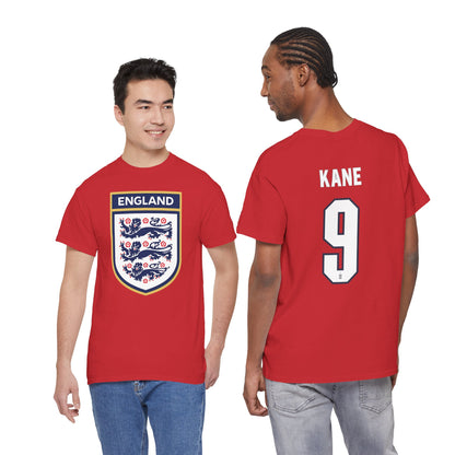 England Football T-Shirt — KANE #9 Red Soccer Shirt