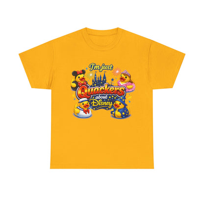 Quackers About Disney Rubber Duck Tee — "I'm Just Quackers About Disney" Graphic T-Shirt