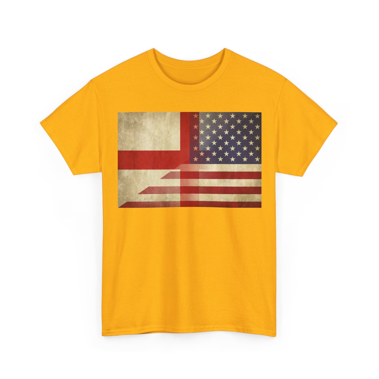 Vintage England-USA Flag T-Shirt — Retro Anglo-American Pride Tee
