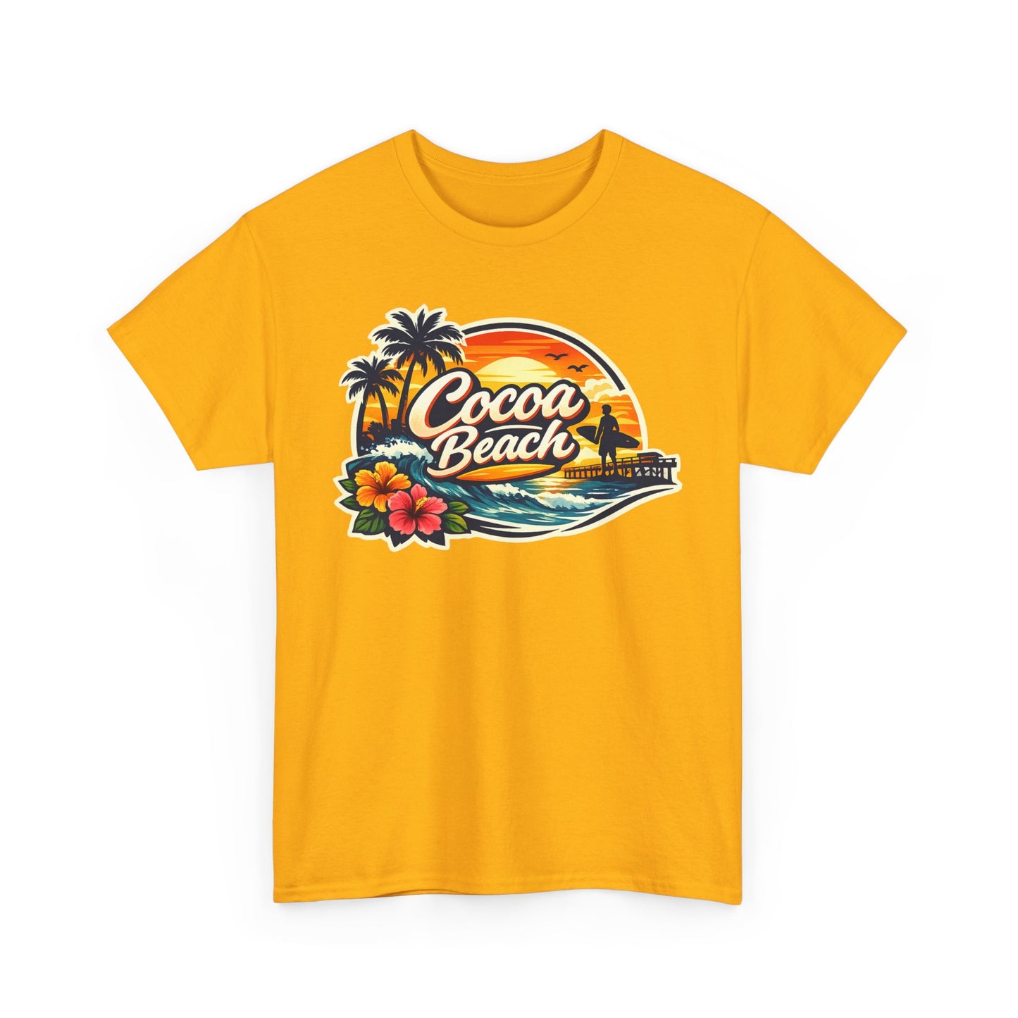 Cocoa Beach Vintage Sunset T-Shirt