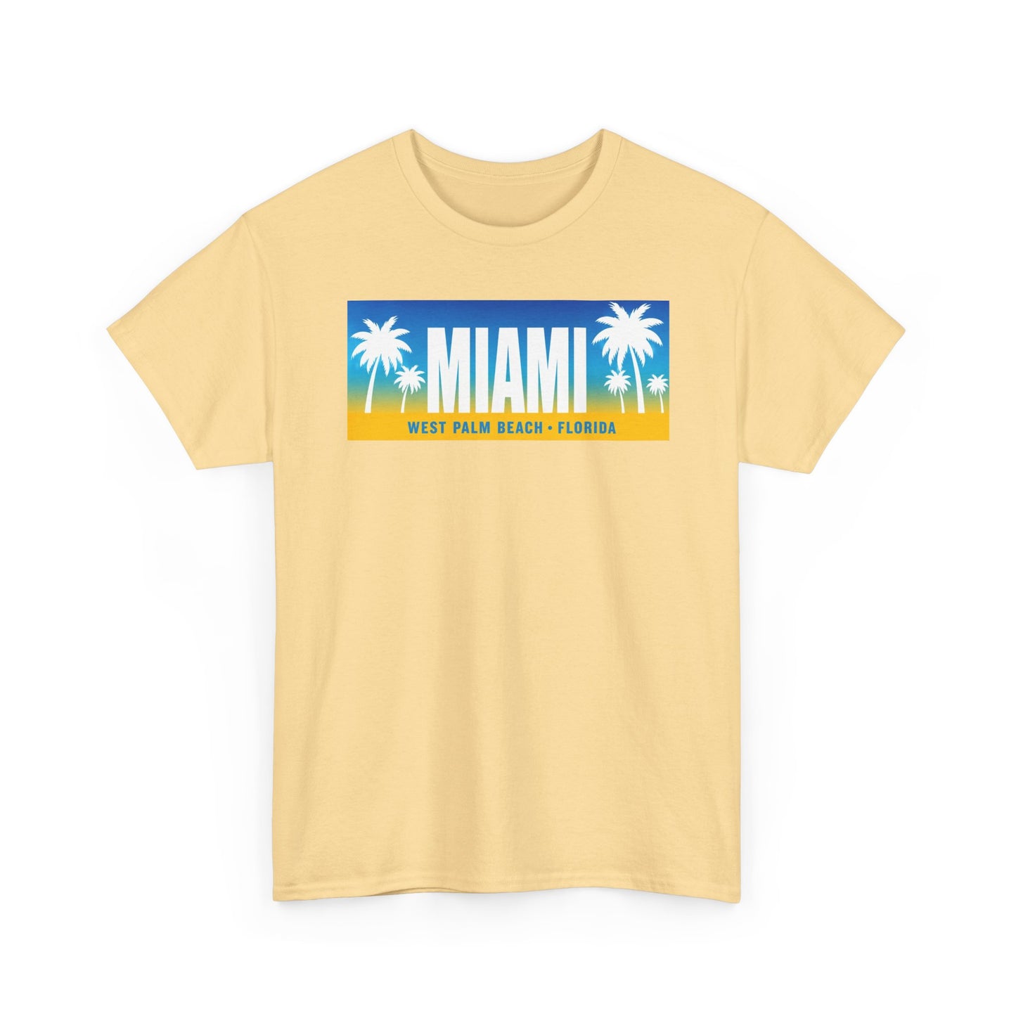 Miami West Palm Beach Vintage Tee — "MIAMI" Beach Palm Trees T‑Shirt