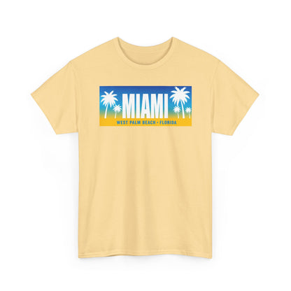 Miami West Palm Beach Vintage Tee — "MIAMI" Beach Palm Trees T‑Shirt