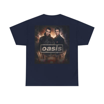 Oasis Band Logo Tee — Retro Rock Concert Graphic T-Shirt