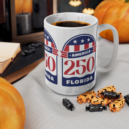 Florida 250 America Ceramic Coffee Mug — Patriotic Racing Number 11oz/15oz