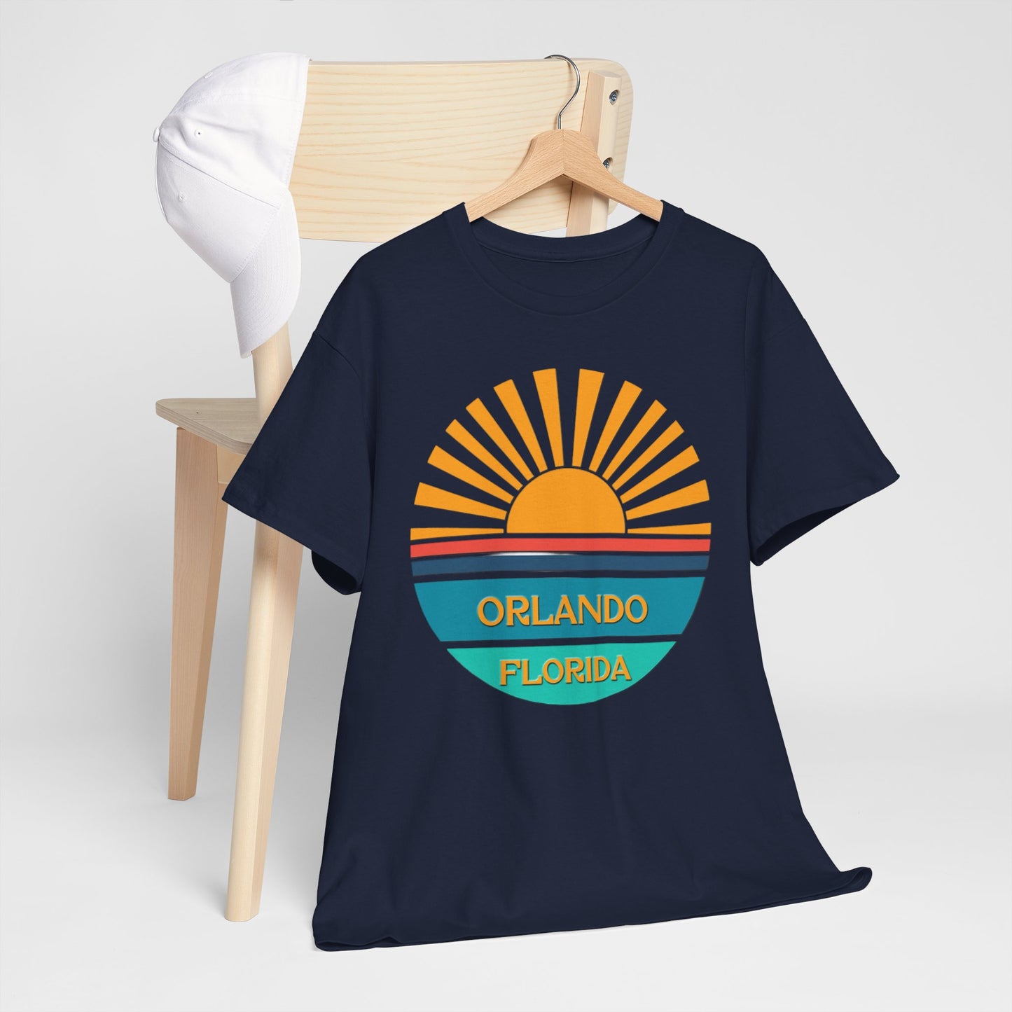 Orlando Florida Sunset T-Shirt – Retro Sunburst Vacation Tee