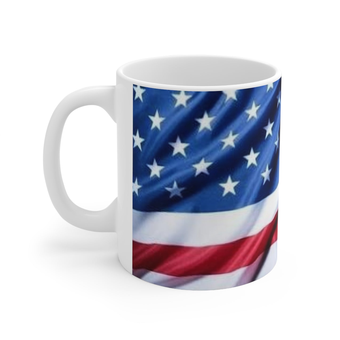 American Flag Ceramic Coffee Mug — Patriotic 11oz & 15oz USA Stars Stripes