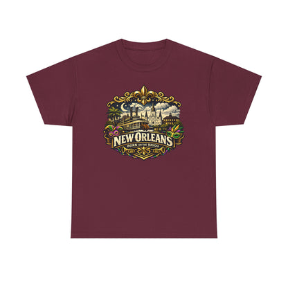 New Orleans Vintage Badge Tee — Crescent City Souvenir T-Shirt