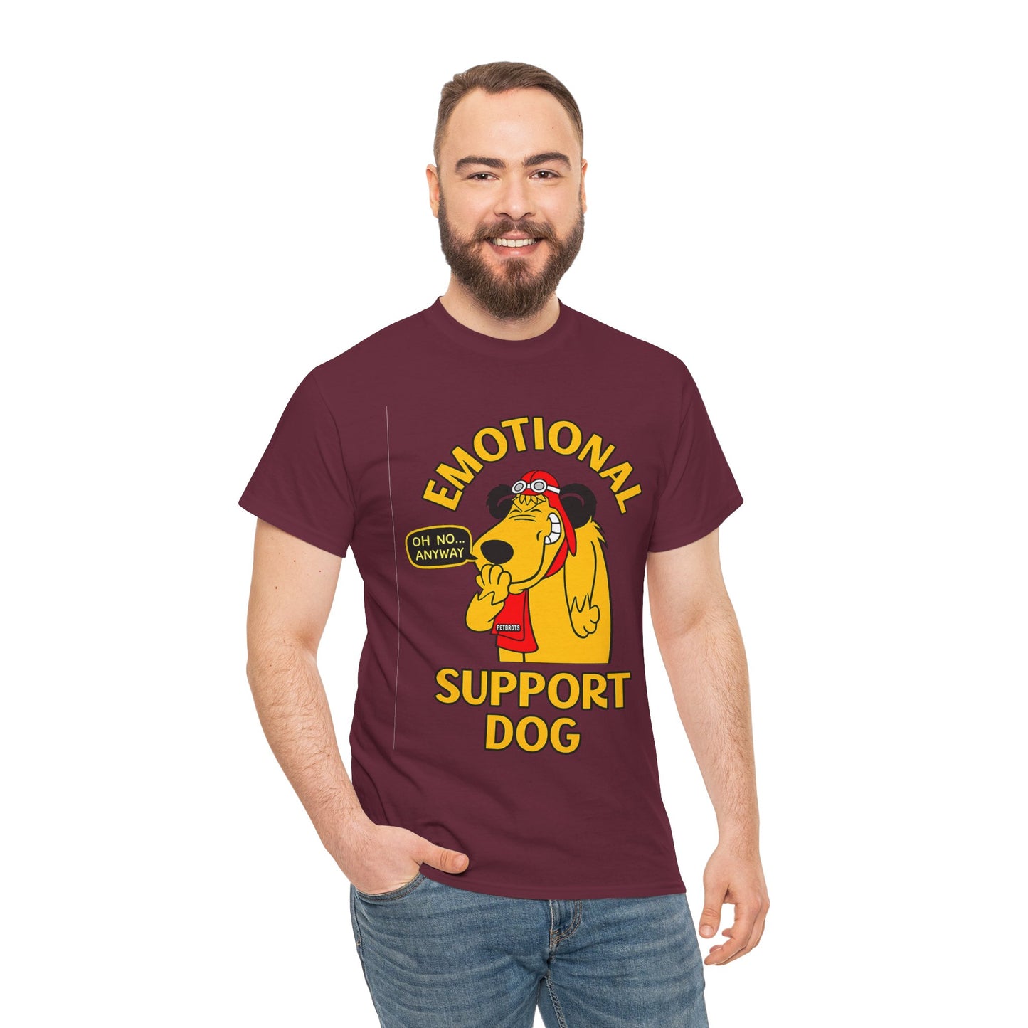 Emotional Support Dog T-Shirt — Cute Cartoon Comfort Pup Tee