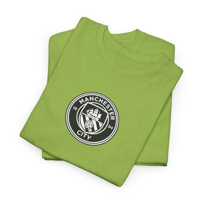 Man City Unofficial T-Shirt — Vintage Crest Logo Tee (Small Chest Emblem)