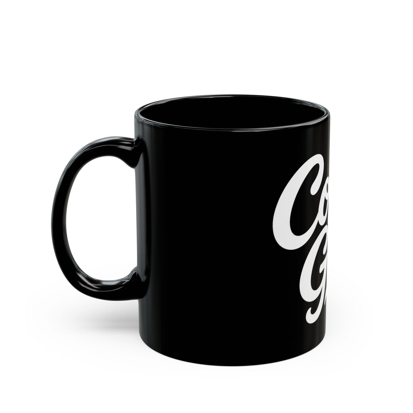 Coffee Guy Mug — Black Ceramic Coffee Cup for Men, Bold Retro Script Design (11oz & 15oz)