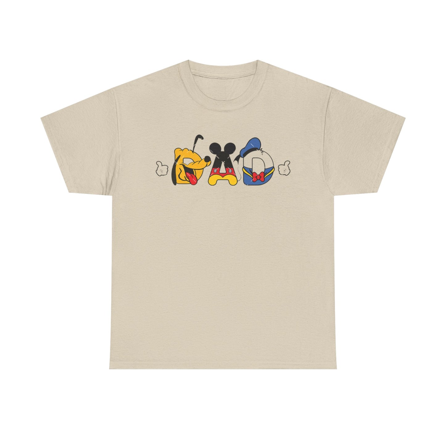 Disney Dad Character Graphic Tee — Playful Colorful Character Icons T-Shirt