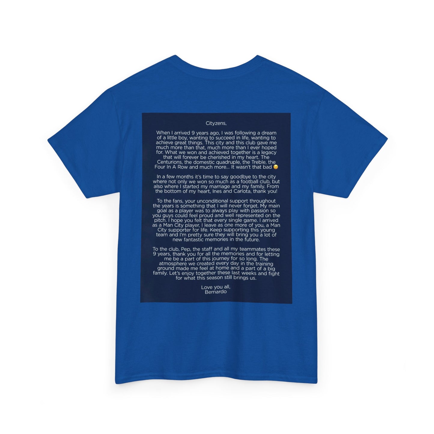 Bernardo Silva Tribute Tee – Inspirational Letter & Celebrating Goal Moment