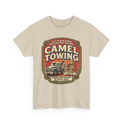 Camel Towing Tee — Vintage Desert Tow Truck Graphic T-Shirt