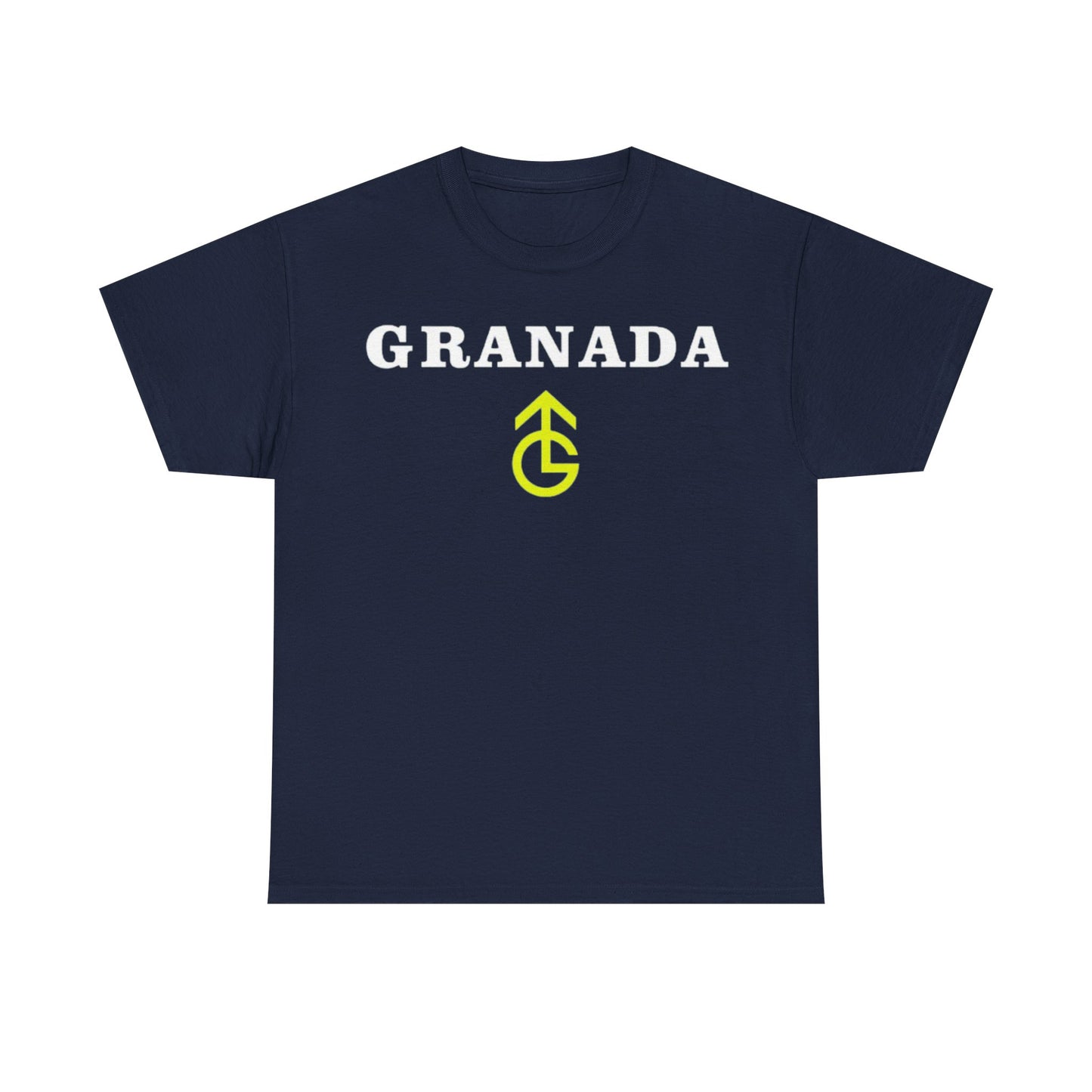 Granada TV Logo T-Shirt - Vintage Collegiate Tee with Yellow Emblem