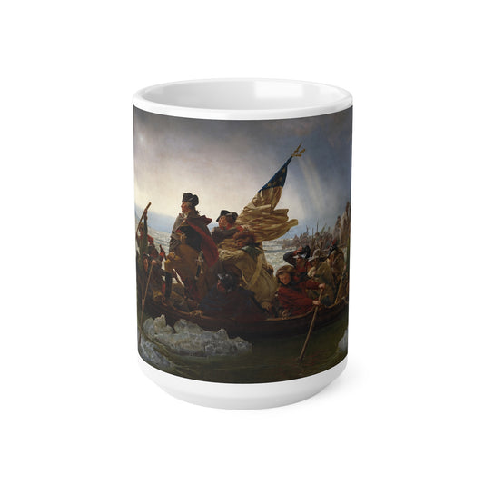 Washington Crossing the Delaware Ceramic Coffee Mug — Historic Revolutionary War Artwork (11oz & 15oz)