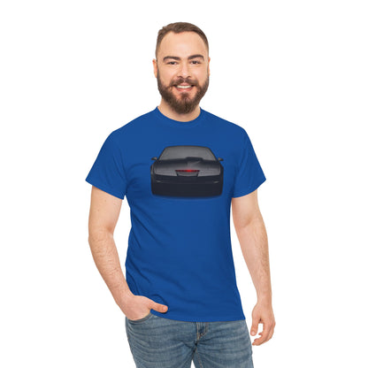 KITT-Inspired Retro Sports Car Tee — Front View Knight Rider Car Graphic Shirt
