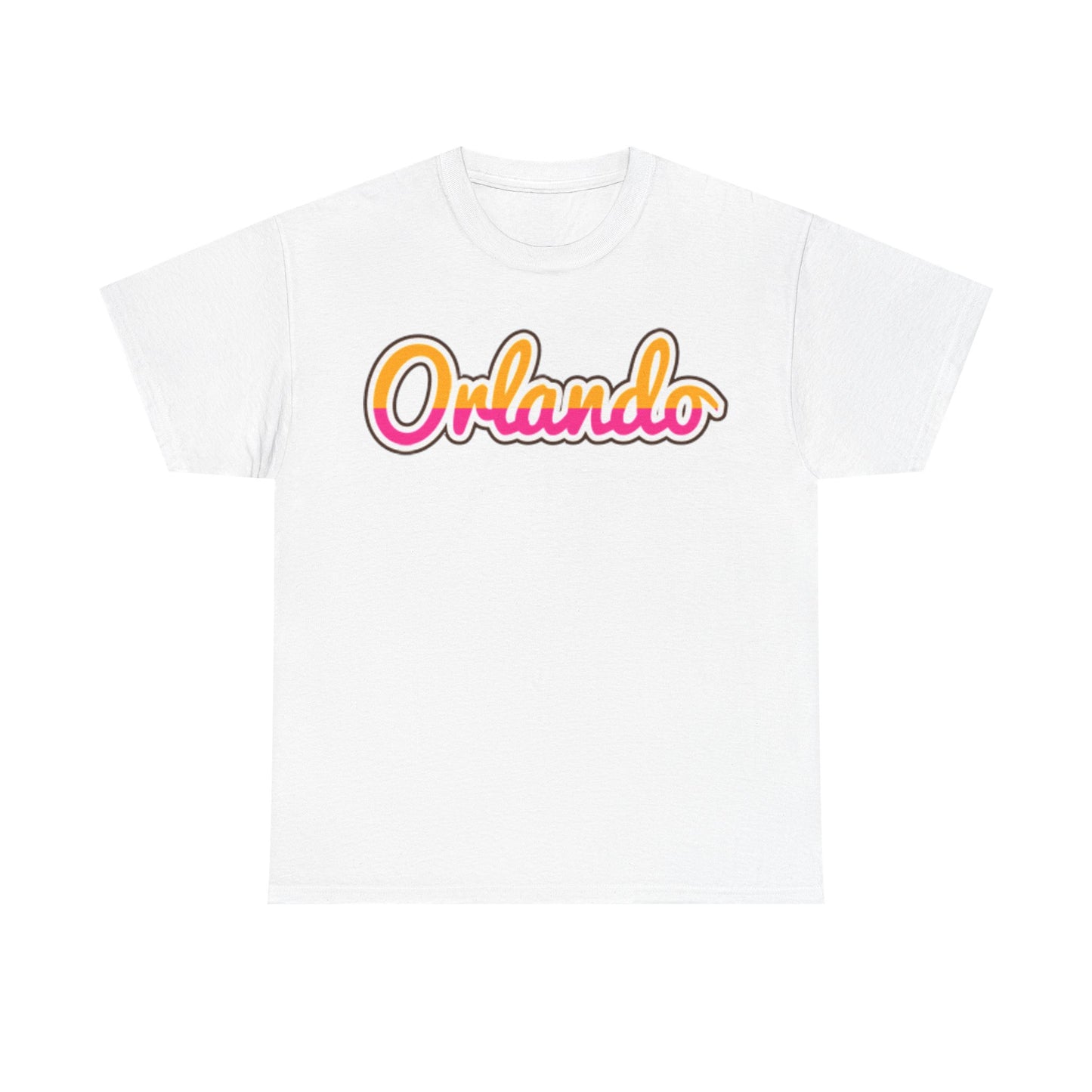 Orlando Retro Script Tee — Vintage Sunset City Souvenir Shirt