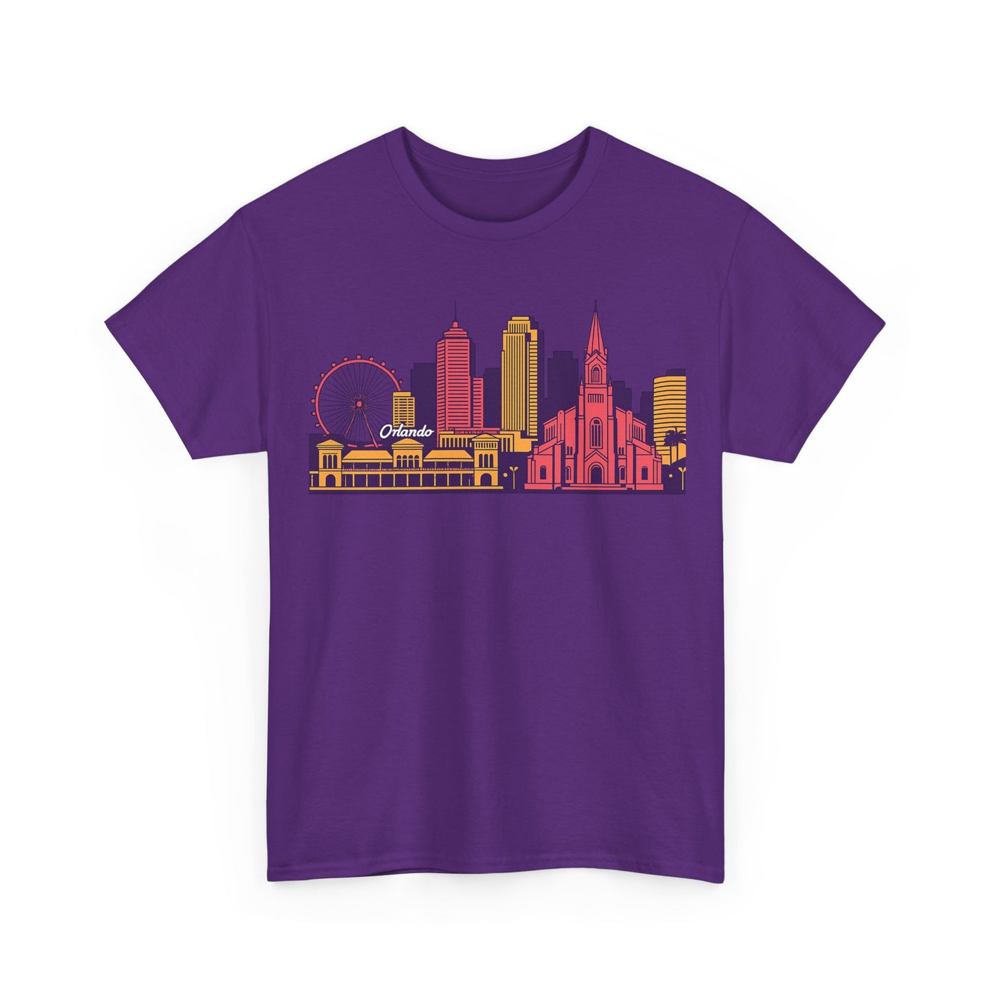 Orlando City Skyline T-Shirt — Colorful Urban Landmark Graphic Tee