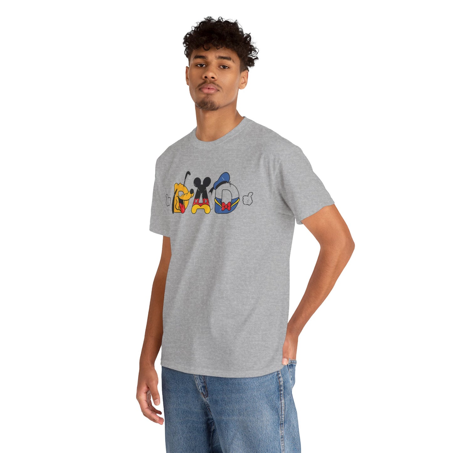 Disney Dad Character Graphic Tee — Playful Colorful Character Icons T-Shirt