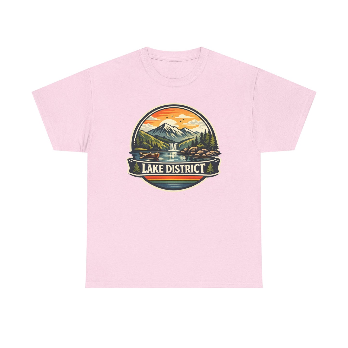 Lake District Graphic Tee — Scenic Mountain & Lake Camping Shirt