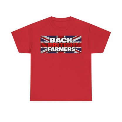 Back British Farmers T-Shirt — Union Jack Support Tee for UK Farmers