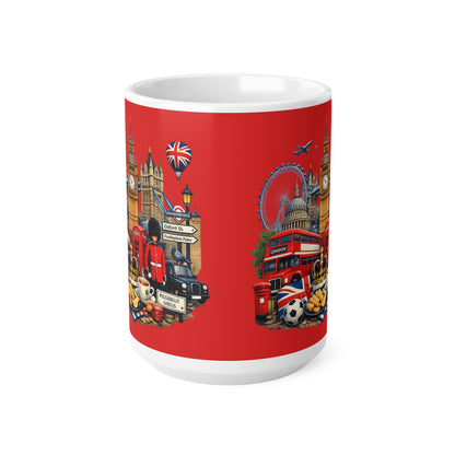 London Icons Coffee Mug — Red 11oz/15oz Ceramic Souvenir