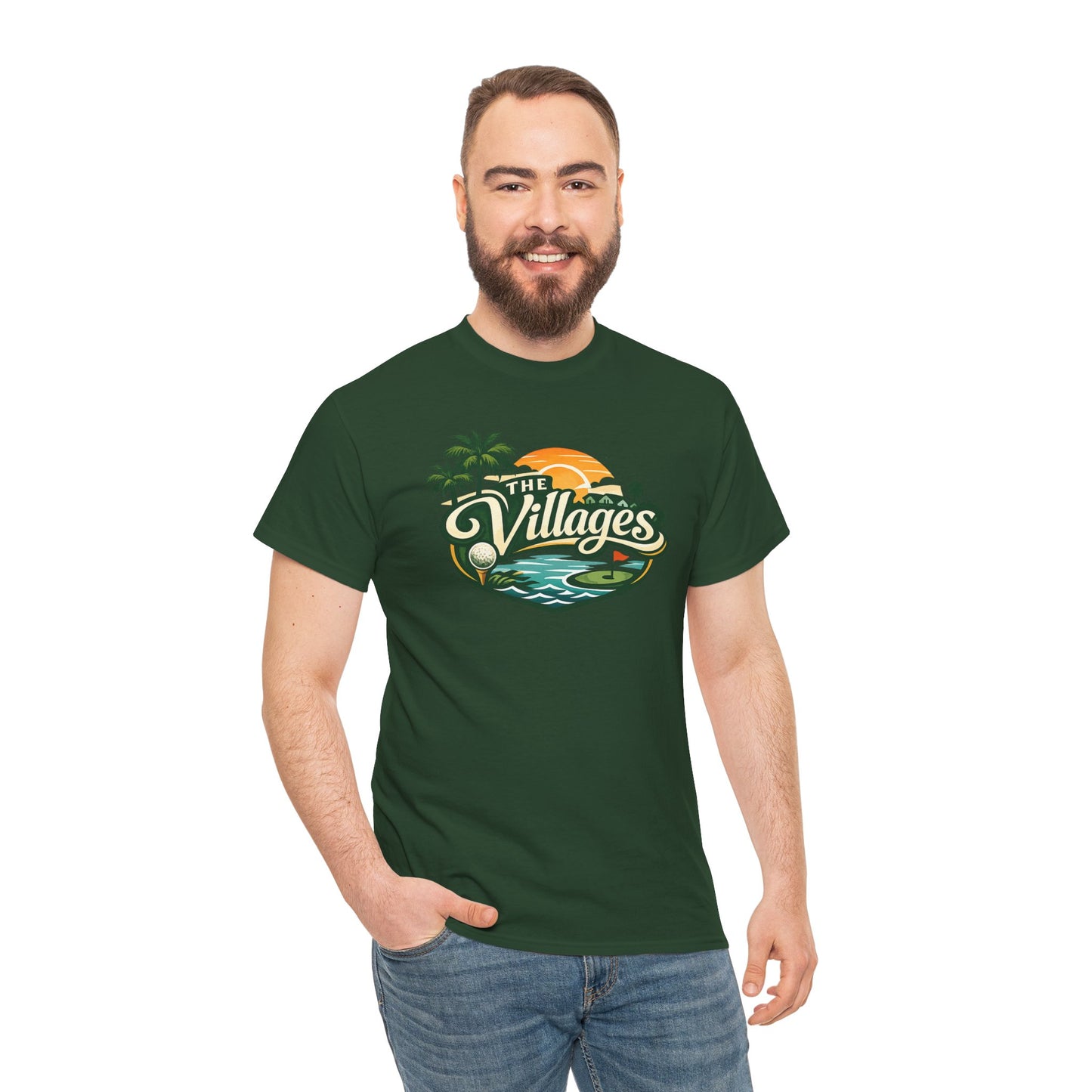 The Villages of Florida Sunset Logo Tee - Florida Palm Beach Retro T-Shirt