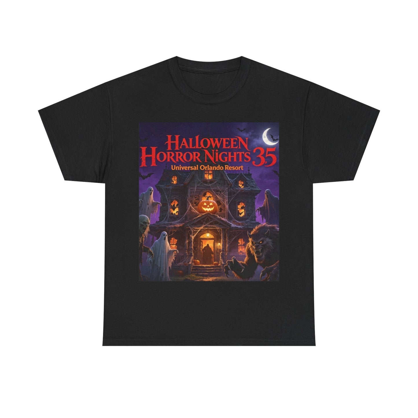 Halloween Horror Nights 35 T-Shirt — Haunted House Pumpkin Graphic Tee