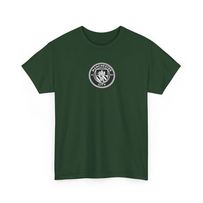 Man City Unofficial T-Shirt — Vintage Crest Logo Tee (Small Chest Emblem)