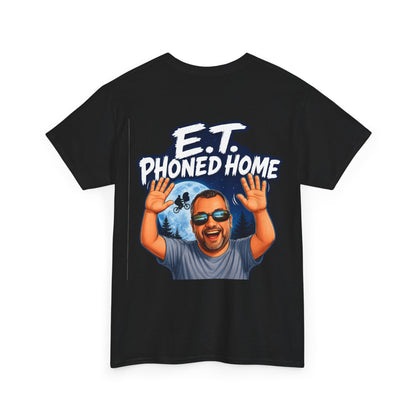 Graphic Tee — "E.T. Phoned Home" Smiling Guy Retro Design