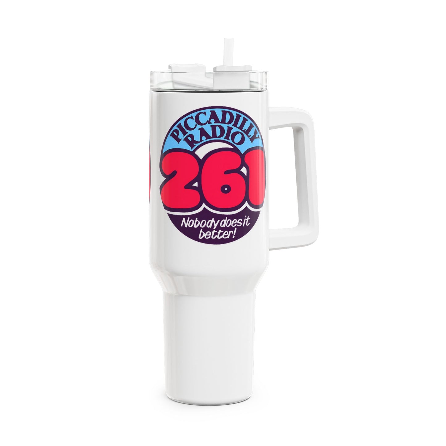 Piccadilly Radio 261 40oz Tumbler — 'Nobody Does It Better' Travel Cup
