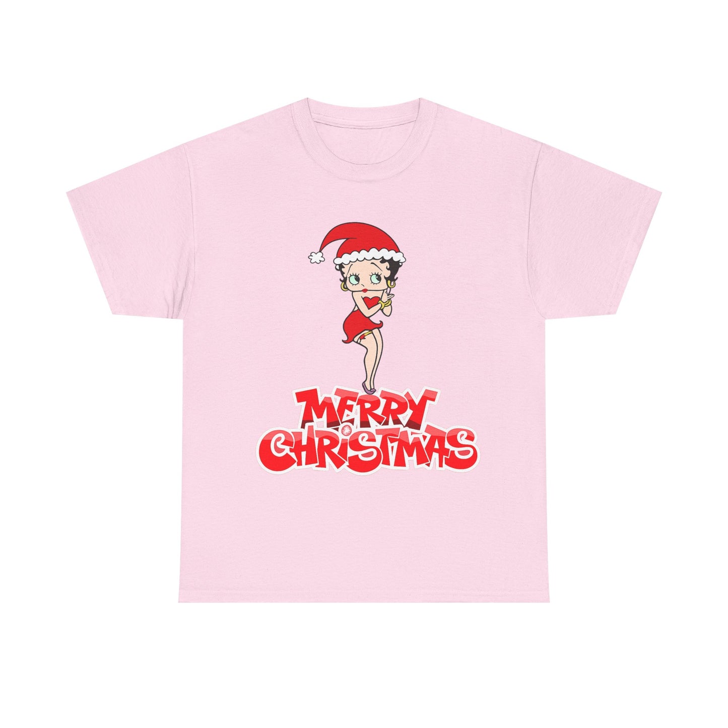 Christmas Betty Boop Tee - 'Merry Christmas' Holiday Graphic Shirt
