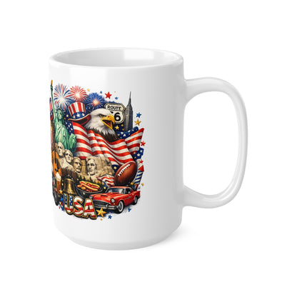 Patriotic USA Coffee Mug — 11oz & 15oz Ceramic