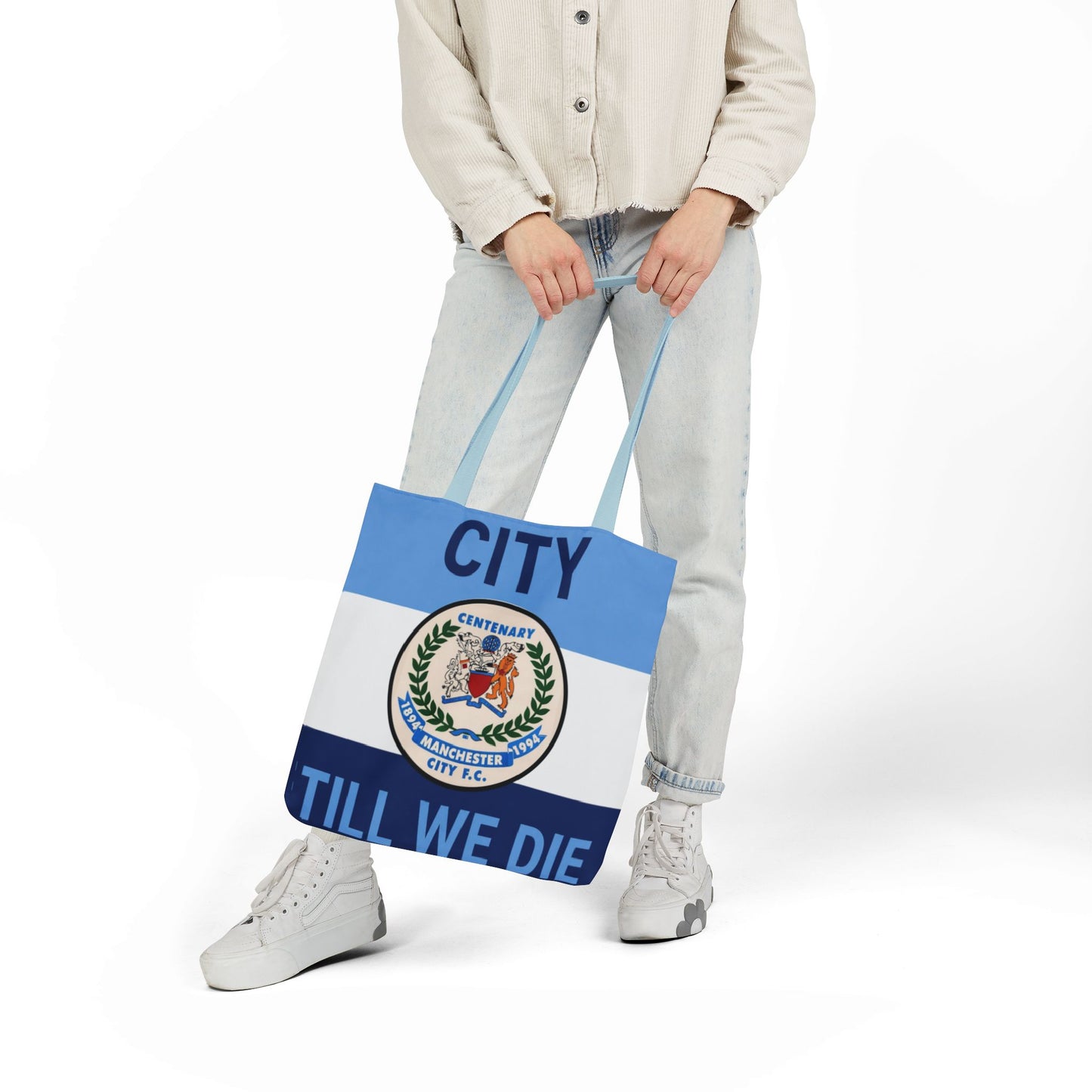 City Till We Die Canvas Tote Bag — Football Fan Flag Tote