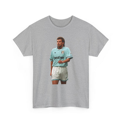 Uwe Rosler Manchester City Legend Graphic Tee - Retro Football Kit Print