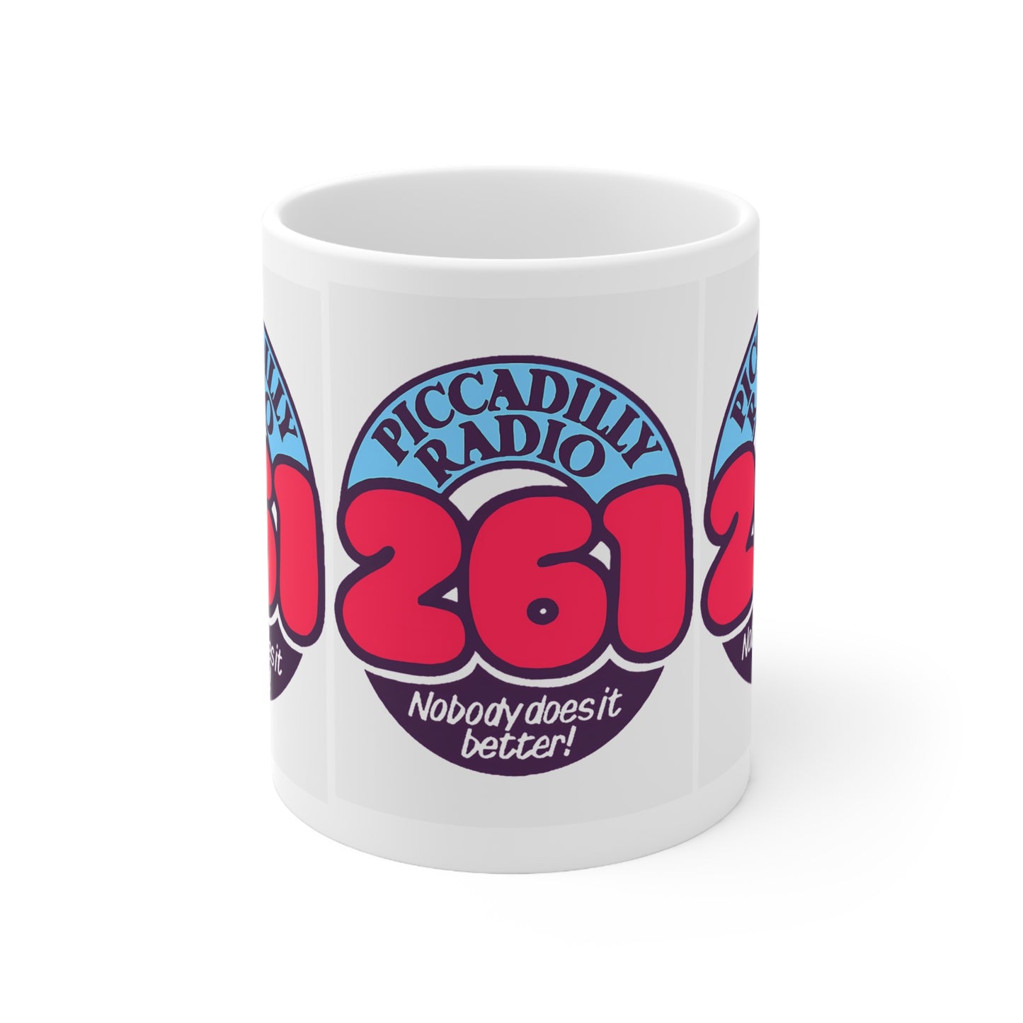 Retro Piccadilly Radio 261 Logo Ceramic Mug (11oz, 15oz)