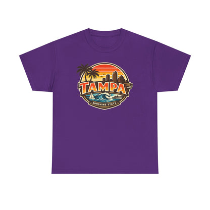 Tampa Retro Sunset T-Shirt – Vintage Palm Beach Skyline Tee