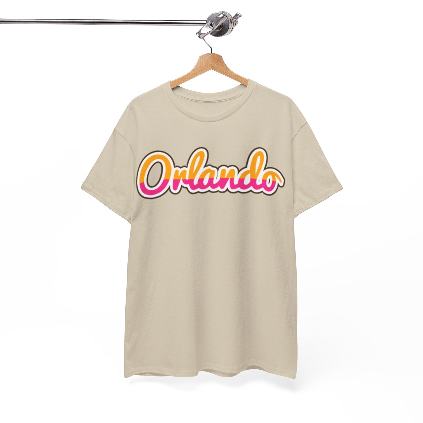 Orlando Retro Script Tee — Vintage Sunset City Souvenir Shirt