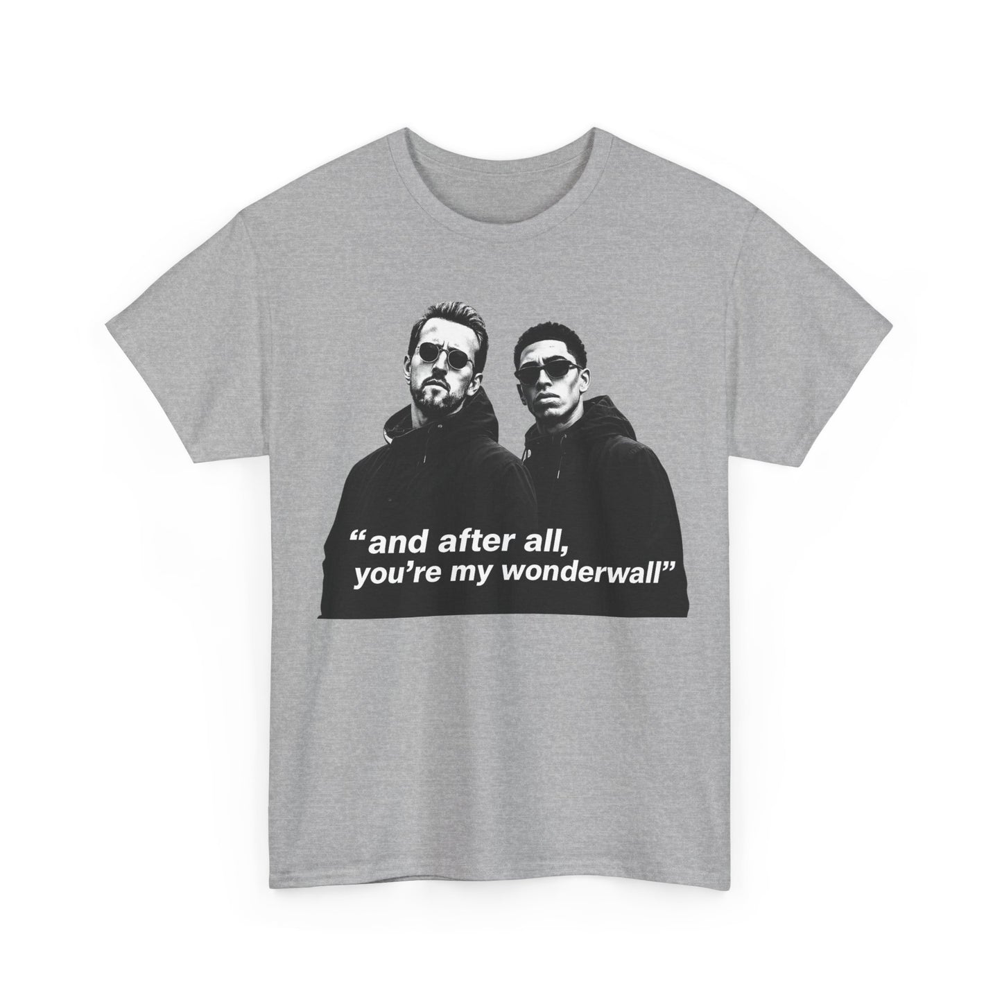 Kane and Bellingham Wonderwall Lyric T-Shirt — ‘and after all, you’re my wonderwall’ Retro Band Tee