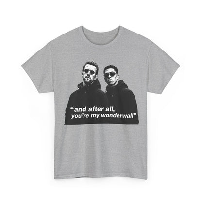 Kane and Bellingham Wonderwall Lyric T-Shirt — ‘and after all, you’re my wonderwall’ Retro Band Tee