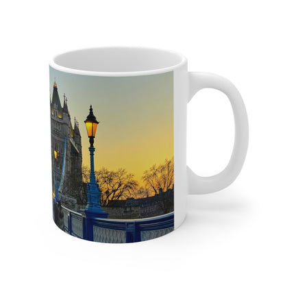 London Tower Bridge Photo Mug – Sunrise Cityscape Ceramic Coffee Cup (11oz, 15oz)