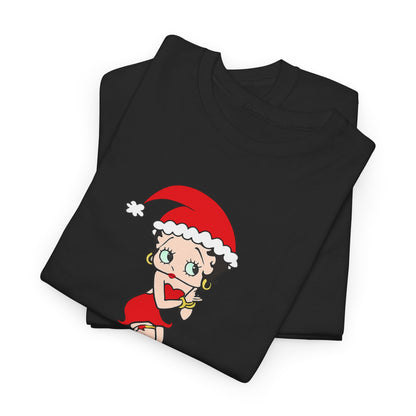 Christmas Betty Boop Tee - 'Merry Christmas' Holiday Graphic Shirt
