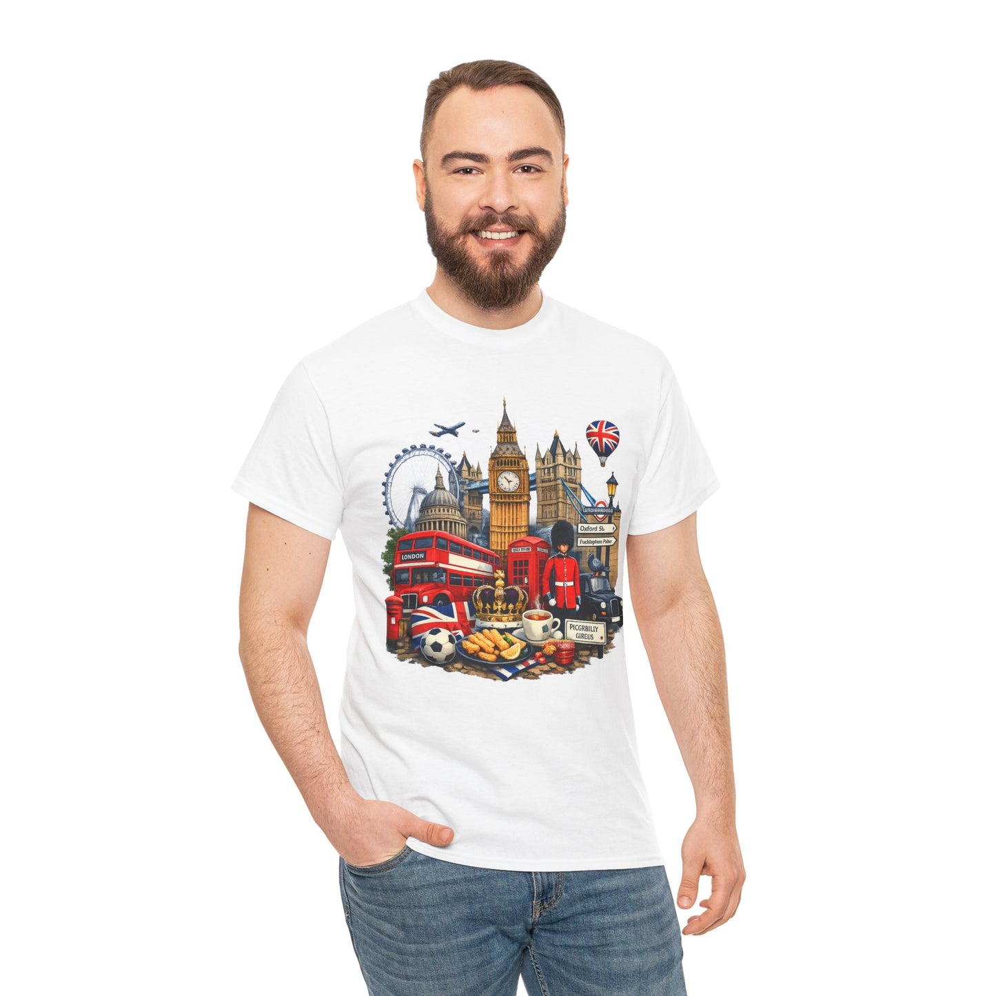 London Landmarks T‑Shirt — British Icons Collage Tee