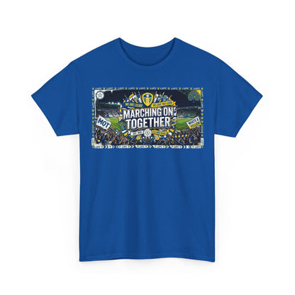 Leeds United T-Shirt — "Marching On Together" Fan Tee (Soccer Supporter Graphic)