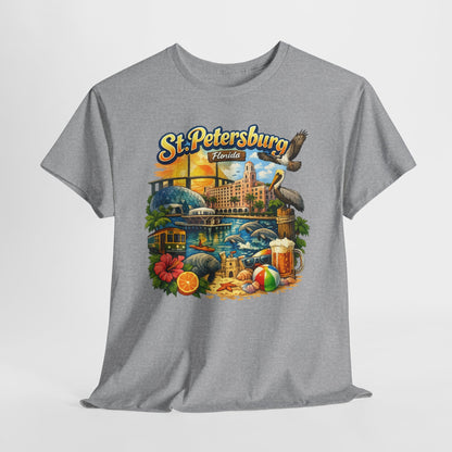 St. Petersburg Florida Retro Beach Scene T-Shirt