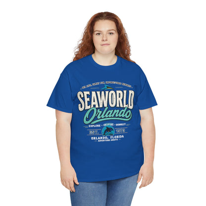 SeaWorld Orlando Graphic Tee — Retro Explore Inspire Connect Vacation Shirt
