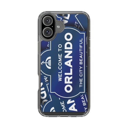 Orlando Clear Phone Case — "Welcome to Orlando" City Sign Design