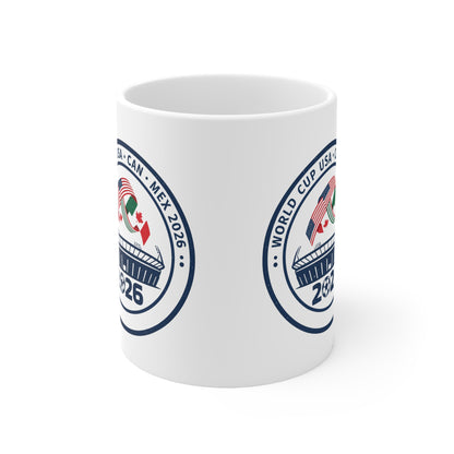 World Cup 2026 Ceramic Mug — USA • CAN • MEX Stadium Emblem (11oz & 15oz)