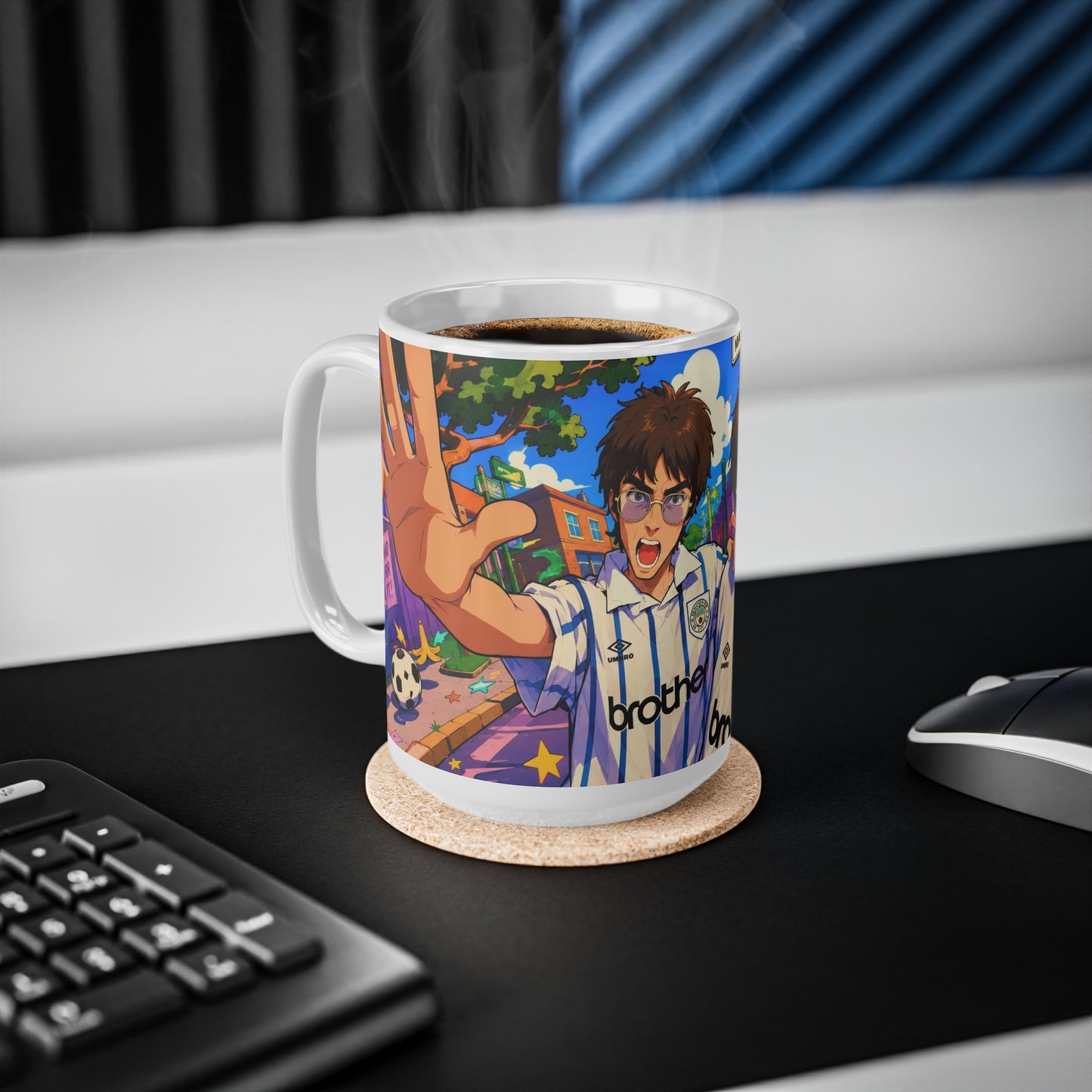 Oasis Noel & Liam Anime Ceramic Coffee Cup