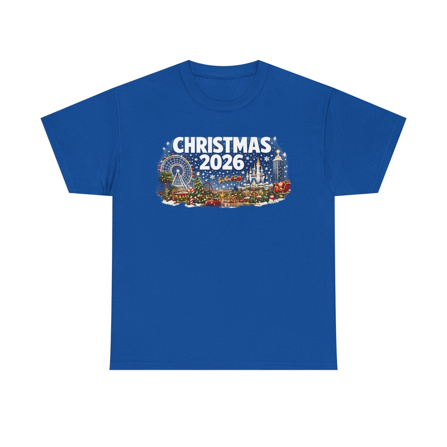 Christmas 2026 Holiday Tee — Festive Winter Village Graphic T-Shirt